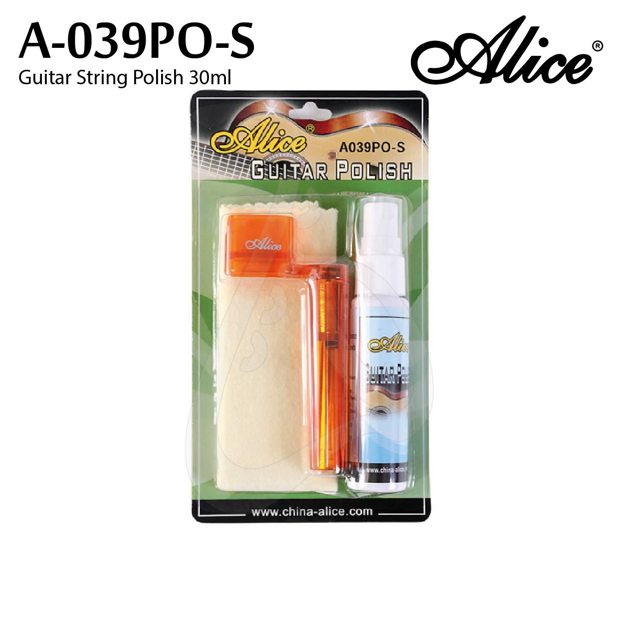 Alice A039PO-B Guitar Polish(Conditioner + String Winder)
